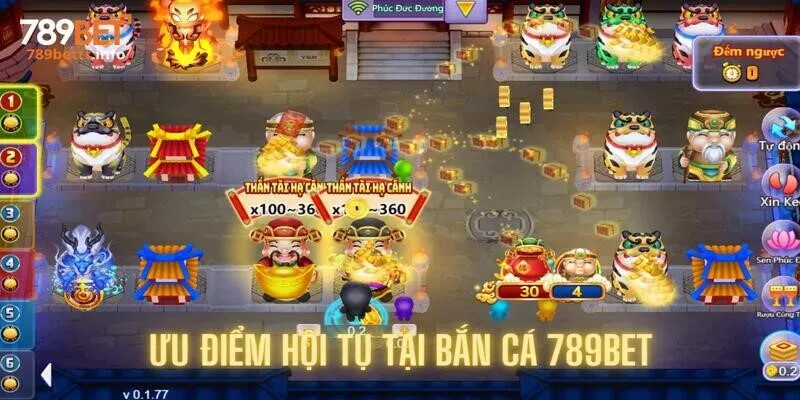 Nhiều ưu điểm ấn tượng hội tụ tại bắn cá 789bet
